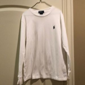 Boys  Polo Long Sleeve white t shirt